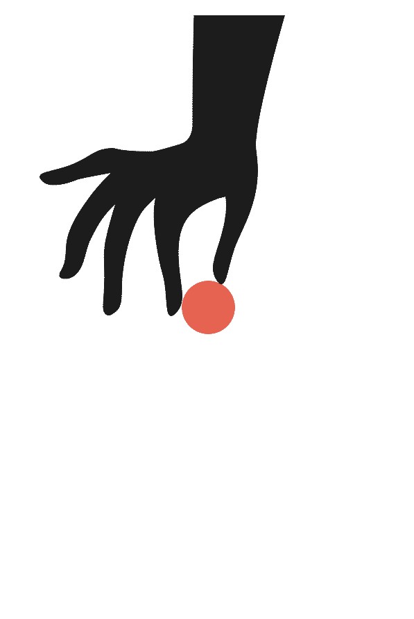 Argot Logo - Due mani sostengono una pallina rossa.
